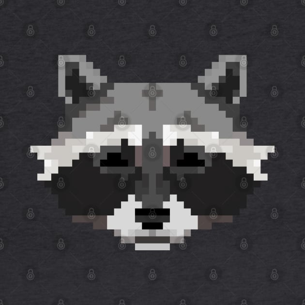 Pixel Raccoon by cowboyknees